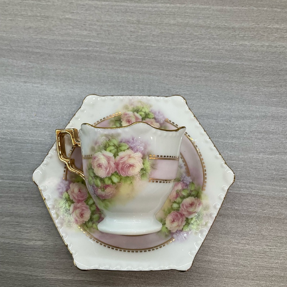 ANTIQUE B. RAINEY TEACUP AMD SAUCER - Picture 4 of 9